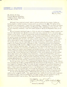 Letter from Herbert C. Holdridge to W. E. B. Du Bois