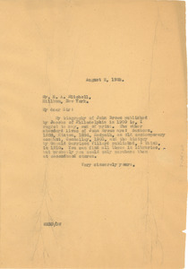 Letter from W. E. B. Du Bois to E. A. Mitchell