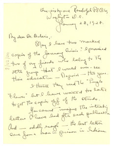 Letter from Marita O. Bonner to W. E. B. Du Bois - Digital Commonwealth