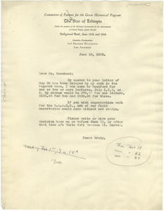 Letter from W. E. B. Du Bois to I. K. Merchant