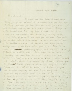 Letter from Martha Hudson to Erasmus Darwin Hudson