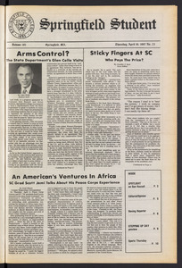 The Springfield Student (vol. 101, no. 23) Apr. 16, 1987