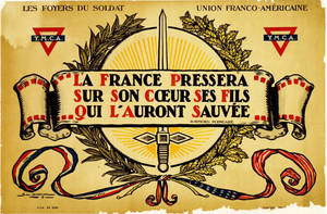 World War I Poster - La France Pressera sur son Fils qui l'auront sauvee