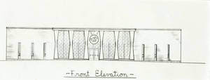 Front Elevation of the Fuller Arts Center at Springfield College