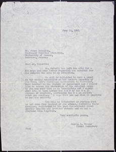 Letter to Naismith from Draper (June 24, 1931)