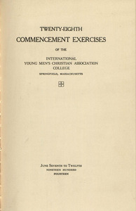 Springfield College Commencement Program (1914)