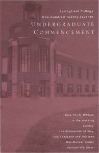 Springfield College Undergraduate Commencement Program (2013)