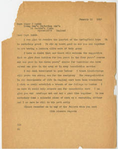 Dr. Laurence L. Doggett to Captain Edgar N. Smith (January 12, 1917)