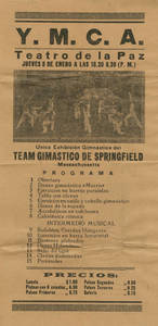 International Tour men's gymnastics flyer (January, 1925)