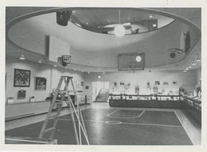 Original Court Replica inside Basketball Hall of Fame, ca. 1975