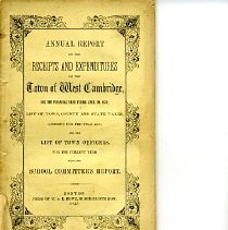 Annual Report of the Receipts and Expenditures of the Town of West Cambridge for the financial year ending April 30, 1858