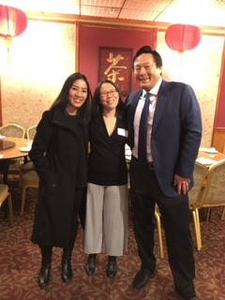 Photo-op with Michelle Kwan and Ming Tsai at the MA AAPI for Hillary reception