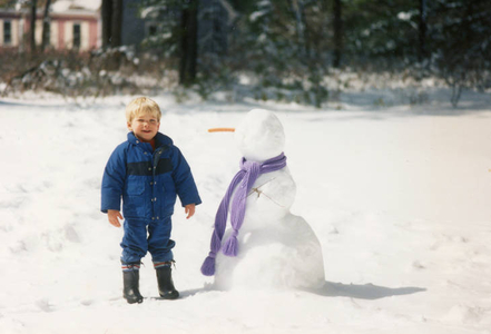 Snowman fun in New England