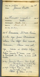 Tewksbury Almshouse Intake Record: Brown, Jennie