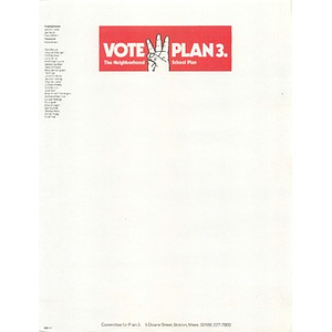Information packet, Vote Plan 3.