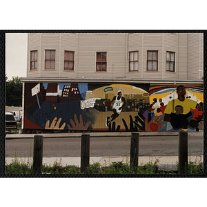 A mural painted by the Boys and Girls Clubs of Boston members