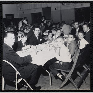 "Father and Son Supper: Dad's Club enjoyed a good meal served by the Mother's Club"