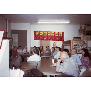 Meeting and victory party held at the Chinese Progressive Association celebrating Dynasty Restaurant workers winning their back wages