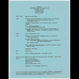 Program for seminar