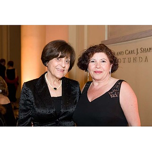 Mrs. Aoun and another woman at President Aoun's inauguration celebration