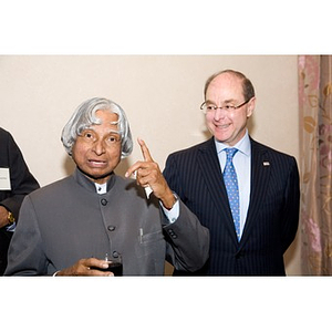 Dr. A. P. J. Abdul Kalam pointing while giving a speech