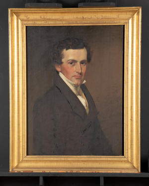 Portrait of George Barrett, oil on canvas, framed