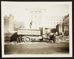 View of the Brewer House demolition site, Beacon Street, Boston, Mass., March 1917