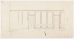 Second story hall elevation, 1/2 inch scale, residence of F. K. Sturgis, "Faxon Lodge", Newport, R.I.