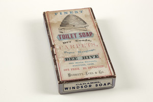 Box for Caramel Windsor Soap, Burkett, Ives & Co., 386 Main Street, Hartford, Connecticut, undated