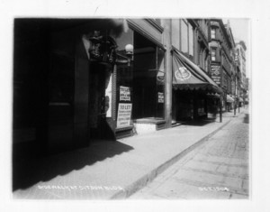 Sidewalk at Ditson Building, 451 Washington St., Boston, Mass., October 1904