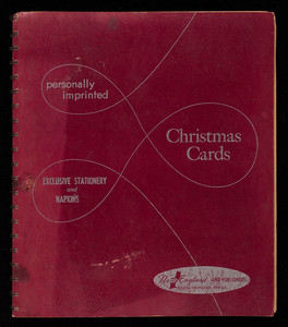 Personally imprinted Christmas cards, exclusive stationery and naptkins, New England Art Publishers, Inc., North Abington, Mass., 1954