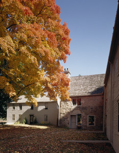Exterior view of rear in fall, Spencer-Peirce-Little Farm, Newbury, Mass.