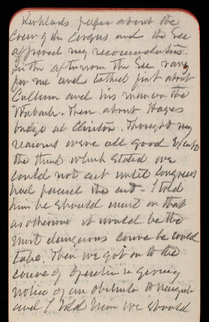 Thomas Lincoln Casey Notebook, November 1889-January 1890, 07, Kirklands paper about the