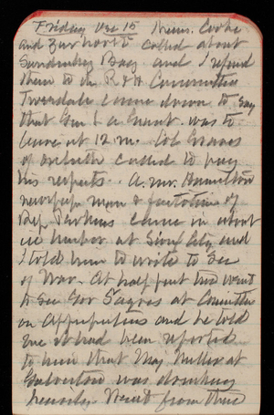 Thomas Lincoln Casey Notebook, November 1893-February 1894, 27, Friday Dec 15