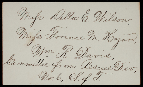 William R. Davis to Thomas Lincoln Casey, undated [1877]