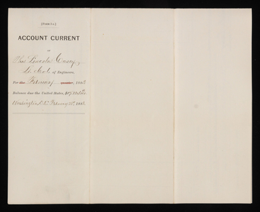 Accounts Current of Thos. Lincoln Casey - February 1883, February 28, 1883