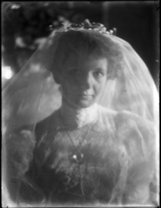 Portrait of a bride in her wedding veil