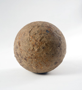 Cannonball found after the Battle of Lexington