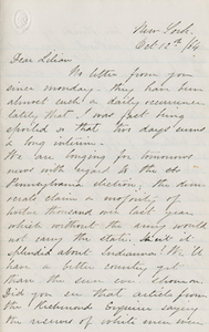 Letter from Fanny Hooper to Lilian Clark, 12 October 1864