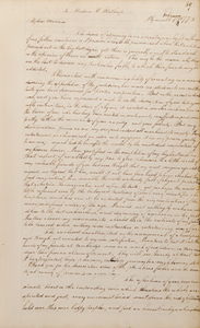 Letter from Mercy Otis Warren to Hannah Winthrop (letterbook copy), February 1773