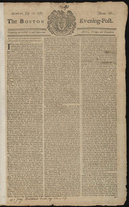 The Boston Evening-Post, 27 July 1767
