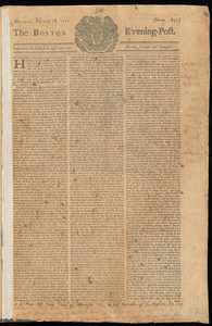 The Boston Evening-Post, 18 February 1771