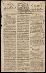 The Boston-Gazette, and Country Journal, 10 May 1773