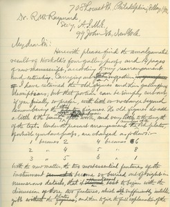 Letter from Benjamin Smith Lyman to Dr. Rossiter W. Raymond