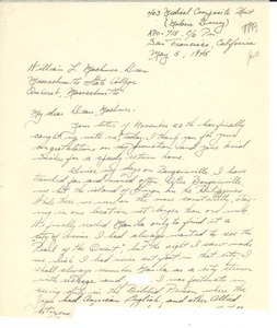 Letter from Hamilton Laudani to William L. Machmer