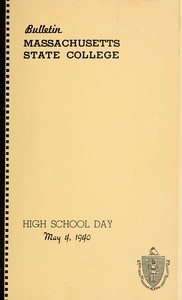 Program High School day, May 2, 1942. Bulletin Massachusetts State College 38, no. 3