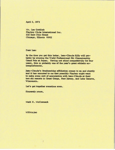 Letter from Mark H. McCormack to Lee Gottlieb