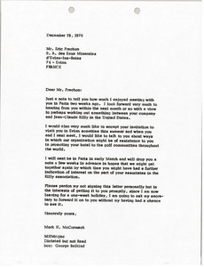 Letter from Mark H. McCormack to Eric Frachon