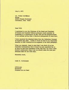 Letter from Mark H. McCormack to Willis McFarlane