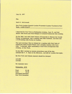 Memorandum from Mark H. McCormack to file
